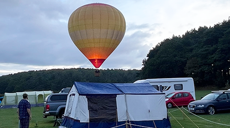 Hot Air Balloon Festival at Teds Farm Camping Shropshire