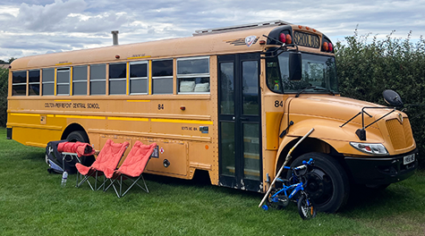 Converted Bus at Teds Farm Camping Shropshire