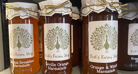 Selection of Jams at Teds Farm Shop