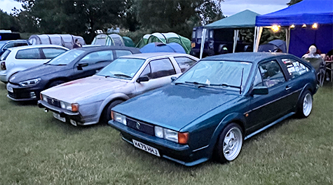 Scirocco Car Club Meets at Teds Farm Camping in Shifnal, Nr Telford Shropshire